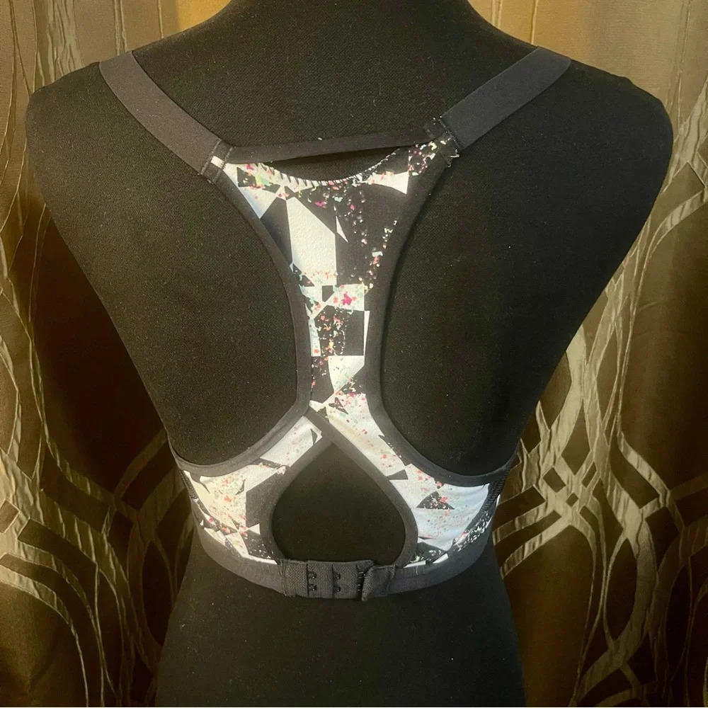 Victoria's Secret Incredible Geo Splatter Paint Max Support Sports Bra 34C - Picture 2 of 6